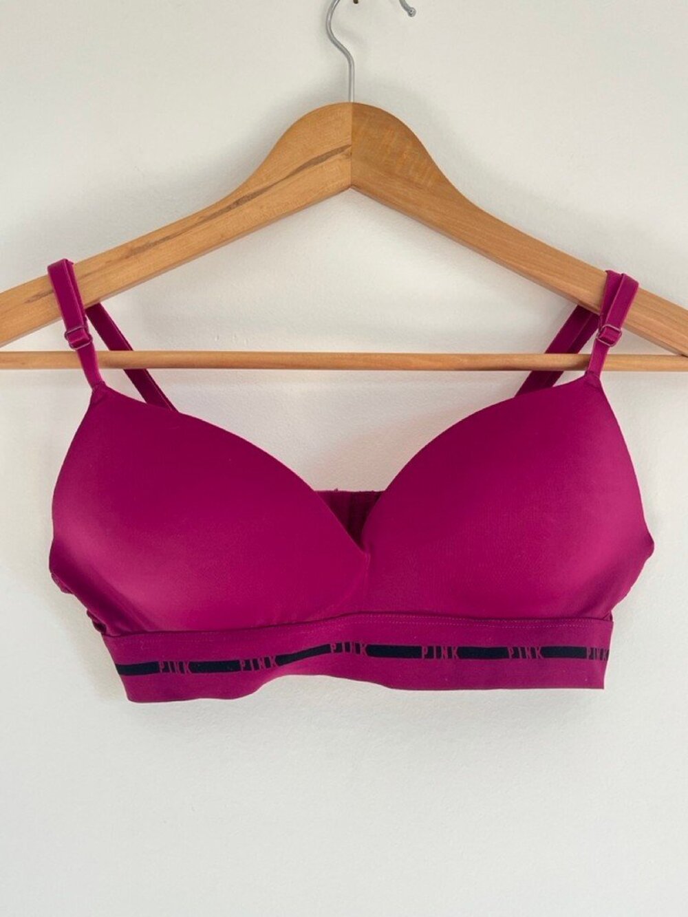 PINK Wear Everywhere Wireless Push Up Bra Magenta 36B Barbiecore